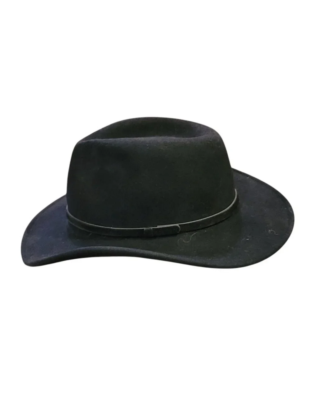 LiteFelt Autumn Black Wool Felt Packable Outback Cowboy Hat USA Unisex